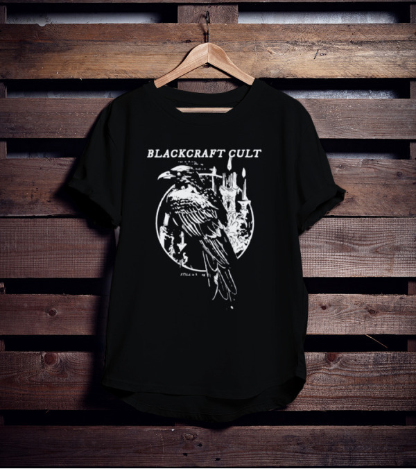 Blackcraft Cult Raven Never Flitting Still Is Sitting Candles T-Shirt