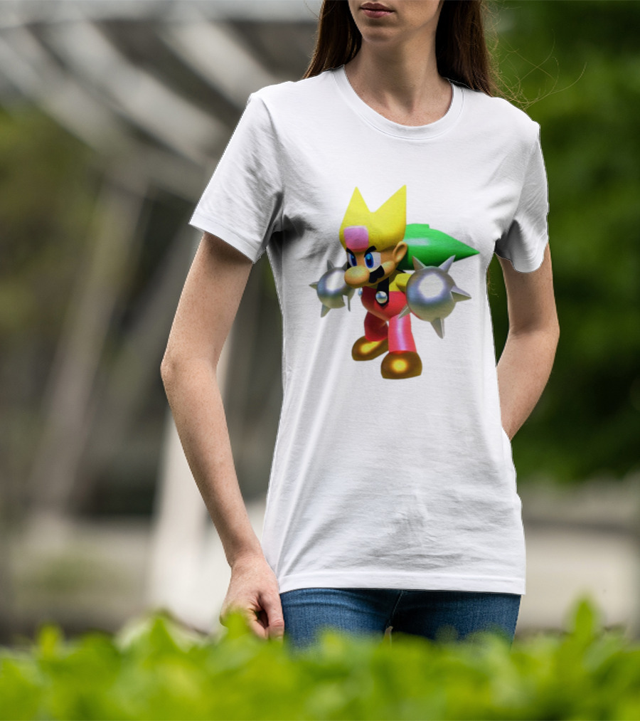Komorebi Mario Spiky Power-Up Cosplay Character T-Shirt