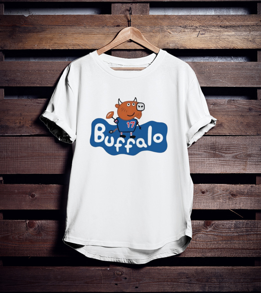 26Shirts Buffalo 17 Football Cartoon Character T-Shirt
