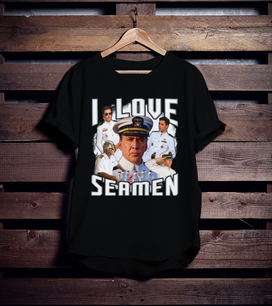 I Love Seamen Captain And Crew Collage T-Shirt