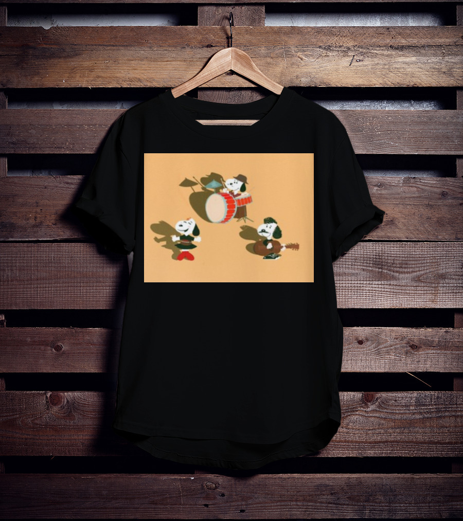 Paramore And Snoopy Characters Playing Musical Instruments T-Shirt