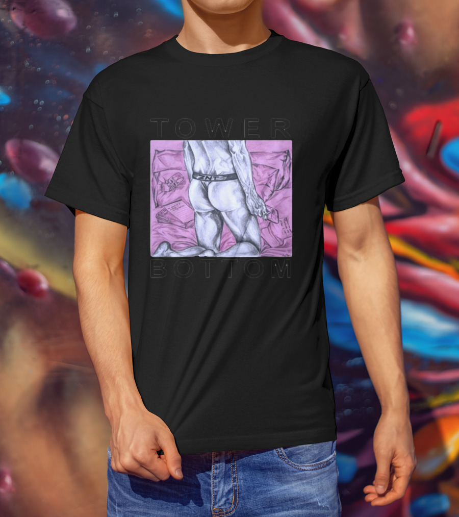 TOWER BOTTOM ZNT Drawing With Pink Background T-Shirt