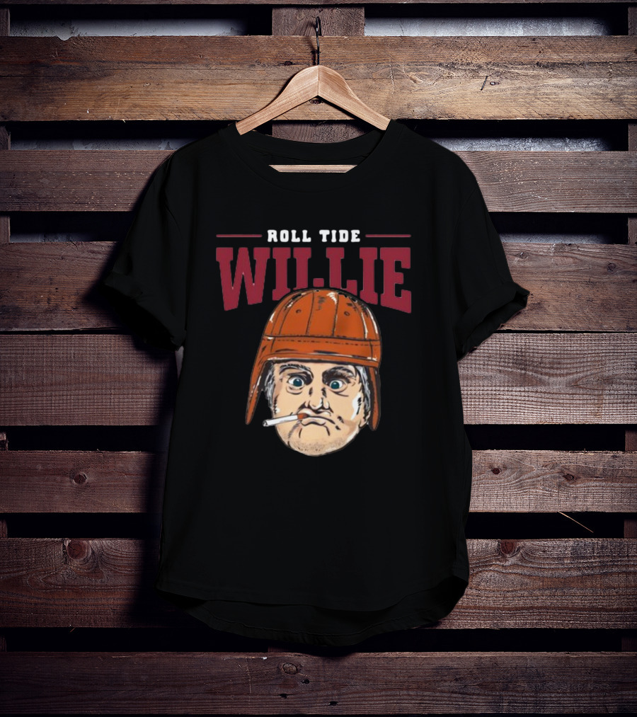 Roll Tide Willie Football Helmet Character Cigarette T-Shirt