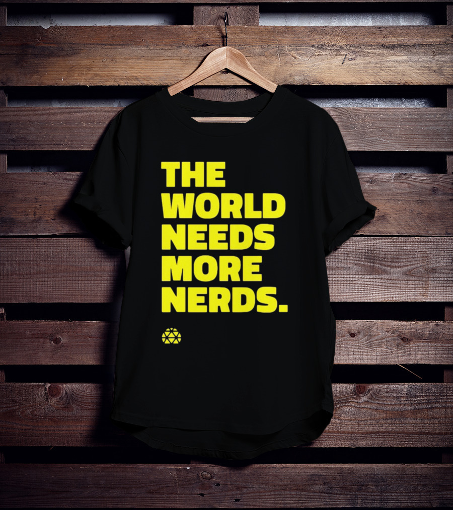 THE WORLD NEEDS MORE NERDS Geometric T-Shirt