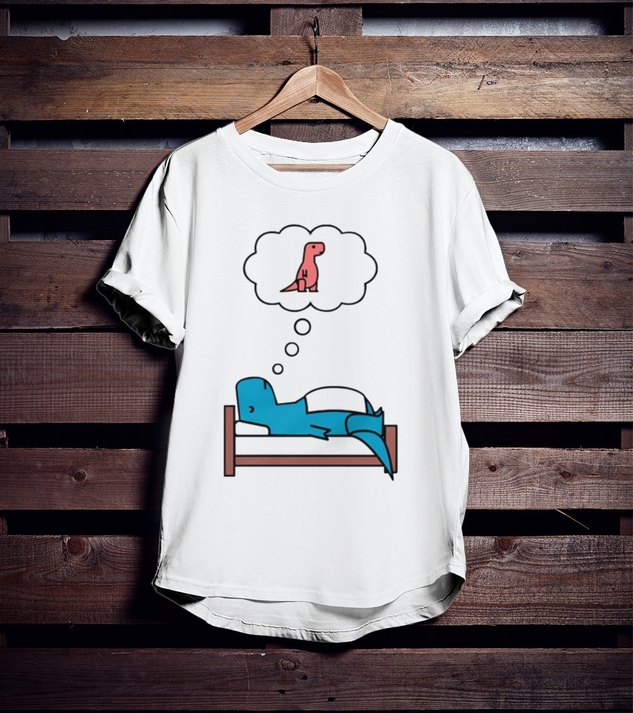 Dinosaur Sweet Dreams BlueRex Sleeping Dinos Dreaming Red Rex T-Shirt