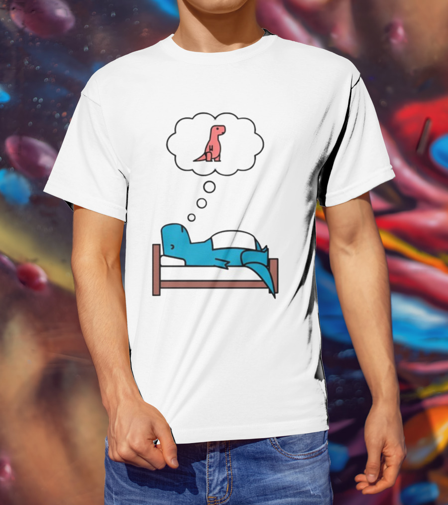 Dinosaur Sweet Dreams BlueRex Sleeping Dinos Dreaming Red Rex T-Shirt