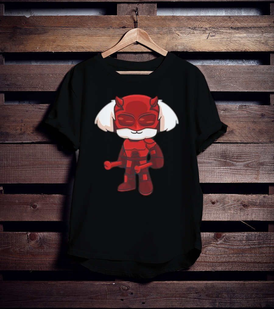 Doug The Devil Of Hell's Kitchen Red Demon Character With Mask And Horns T-Shirt