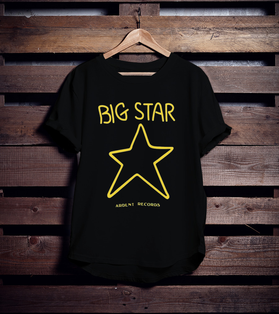 Big Star Ardent Records Yellow Star Graphic Retro Music T-Shirt