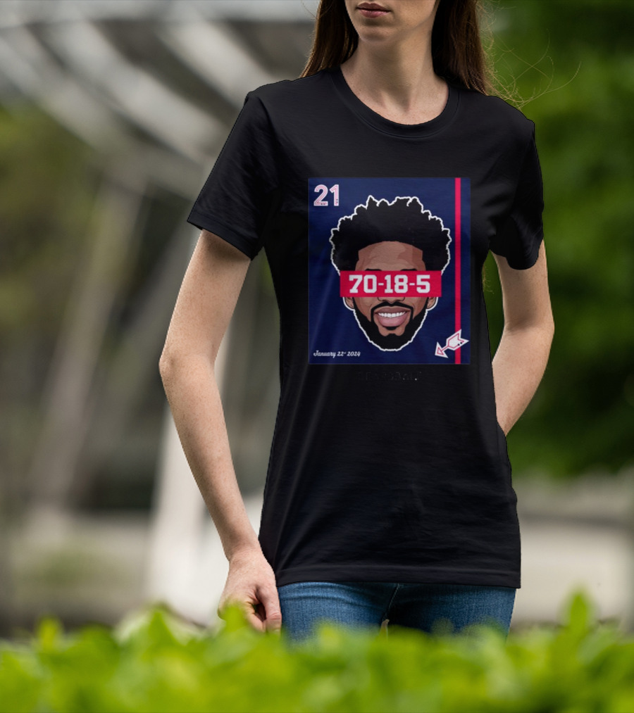 Joel Embiid 70-18-5 Dearbball January 22 T-Shirt