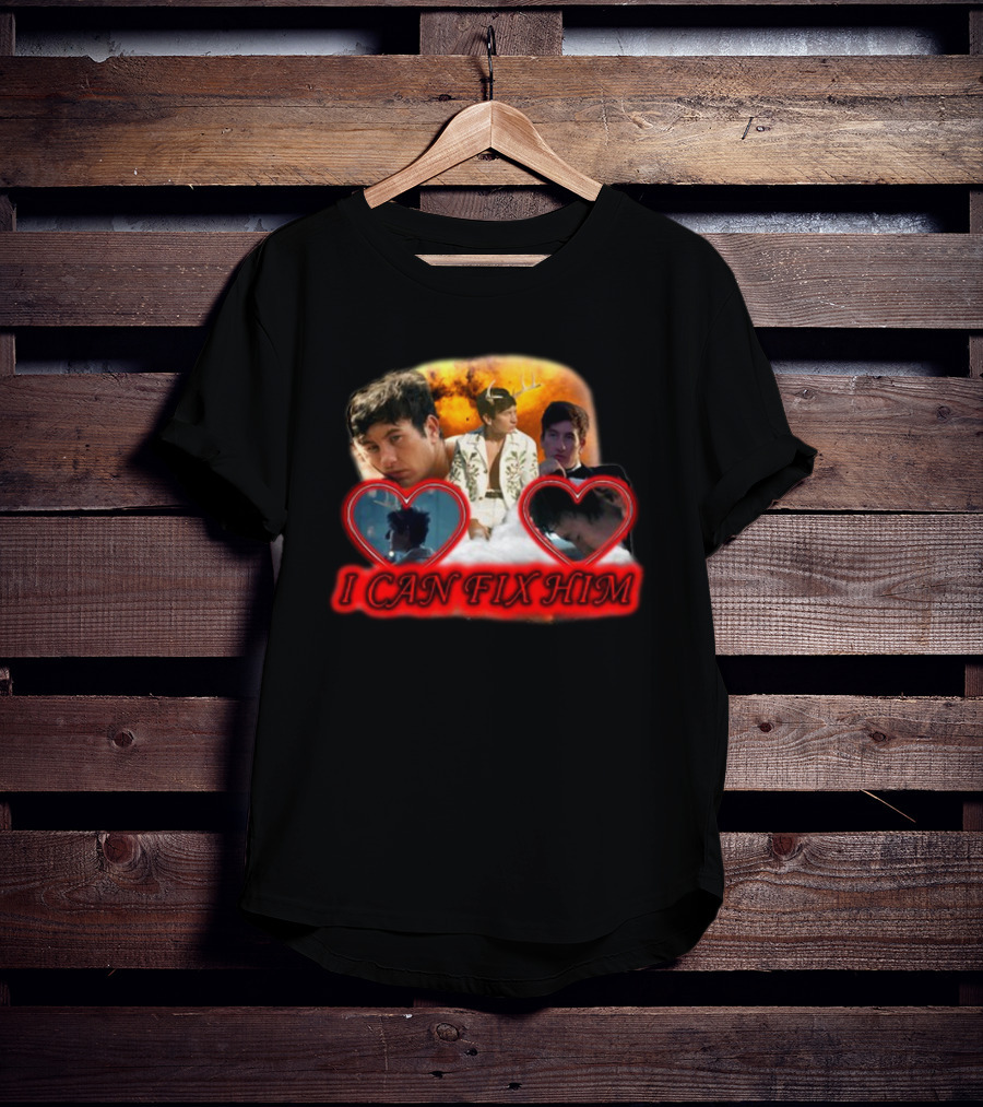 Sadstreet Store I Can Fix Him Romantic Heart Collage Oliver T-Shirt