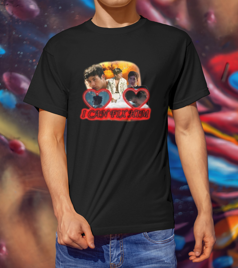 Sadstreet Store I Can Fix Him Romantic Heart Collage Oliver T-Shirt