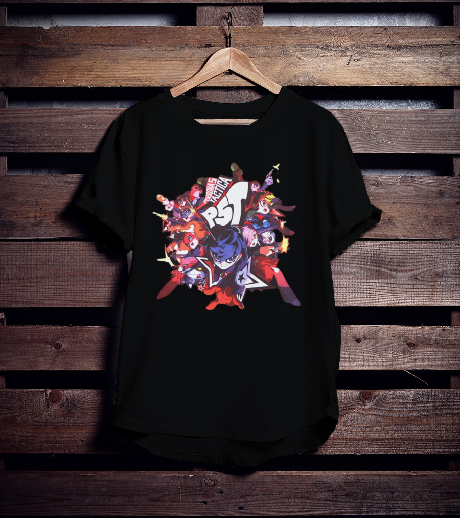 Shopatlus Persona P5t Phantom Thieves Characters Action Montage T-Shirt