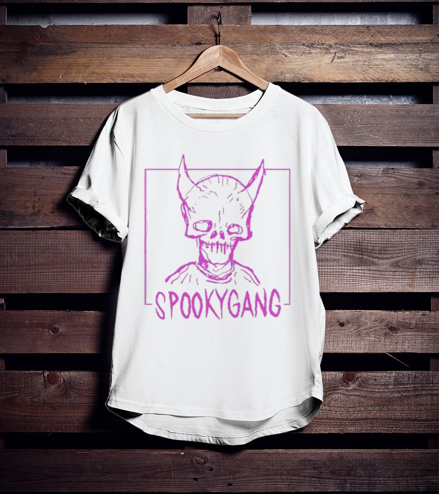 Spookygang Purple Skull Demon Mask T-Shirt