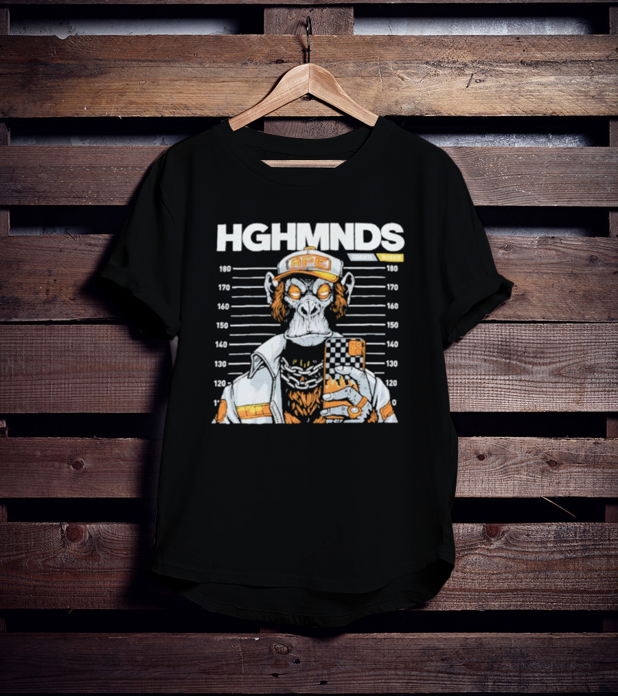 HGHMNDS Caught Ape Mugshot In Streetwear With Phone T-Shirt