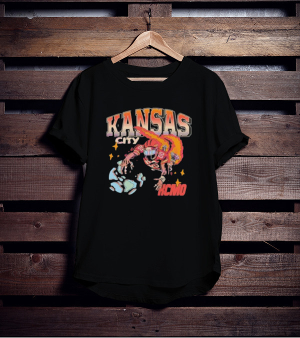 Kansas City Football Player KCMO Chiefs Mascot T-Shirt