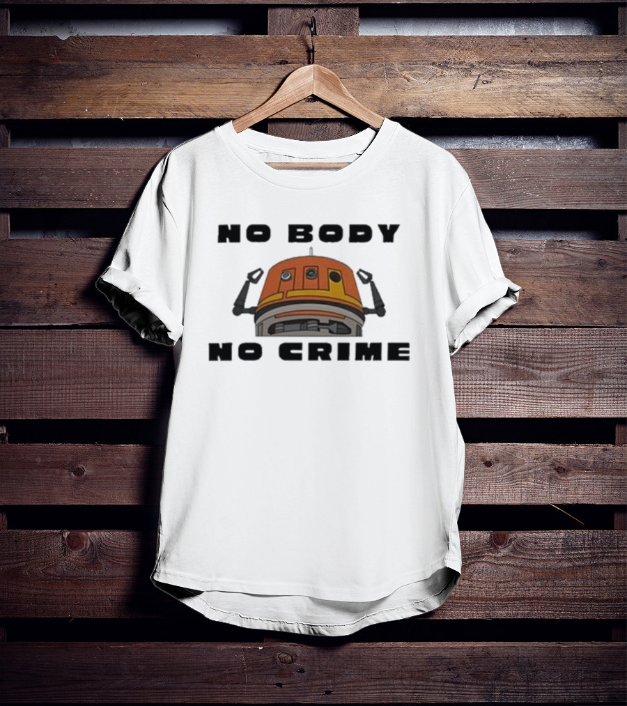 No Body No Crime Chopper Kyber Kat Droid Head T-Shirt