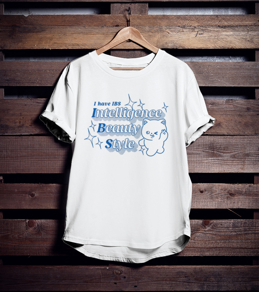 I Have IBS Intelligence Beauty Style New Cute Bear Stars T-Shirt
