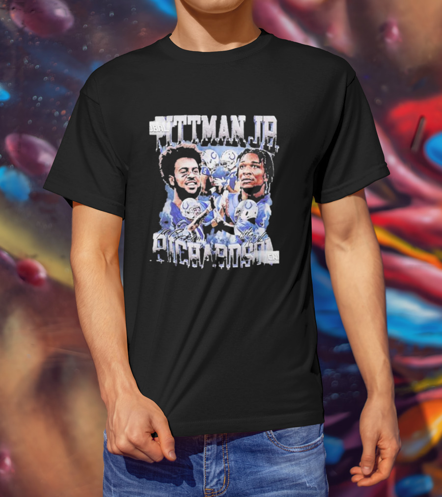 Pittman Jr Anthony Richardson Football Players Indianapolis Colts T-Shirt