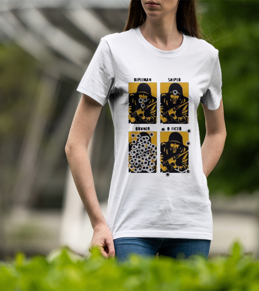 Rifleman Sniper Gunner Officer Bullet Targets T-Shirt