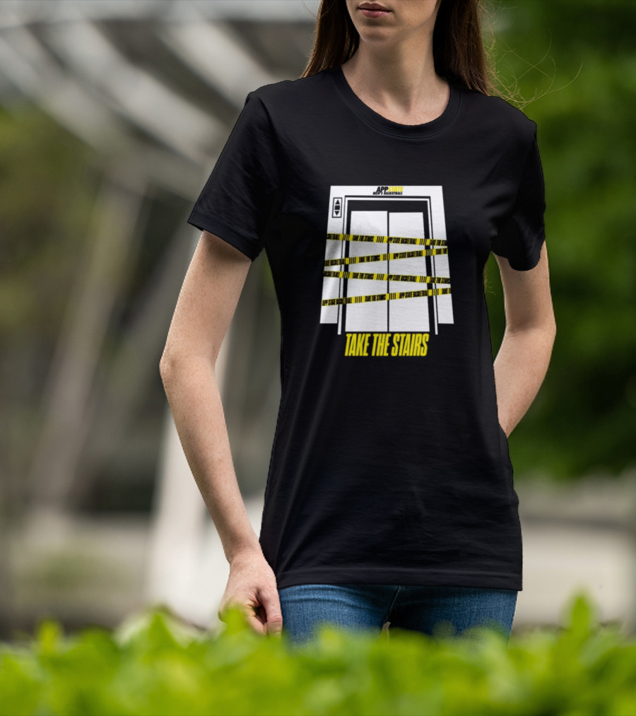 APP STATE TAKE THE STAIRS ELEVATOR DOORS CAUTION TAPE T-Shirt