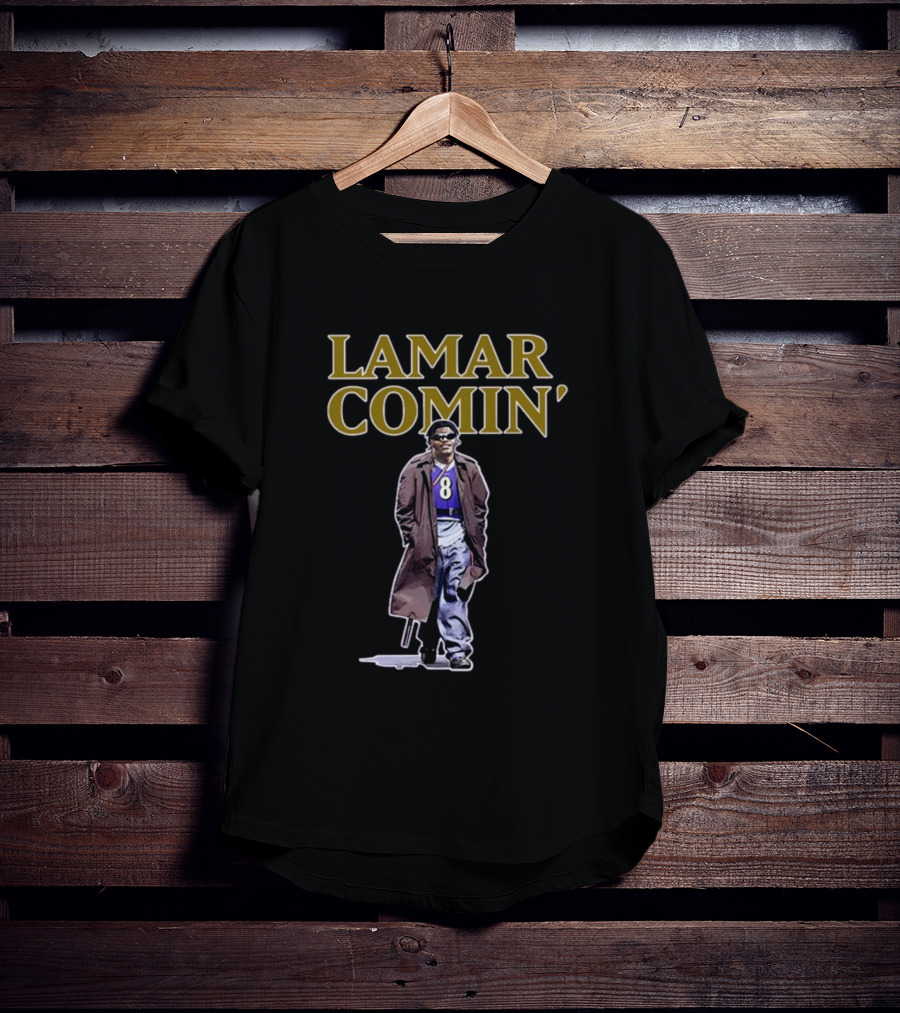 Lamar Comin' Number 8 Cool T-Shirt