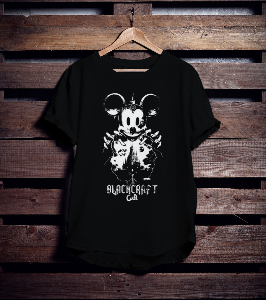 Blackcraft Cult Mouse Gothic Castle Scene T-Shirt