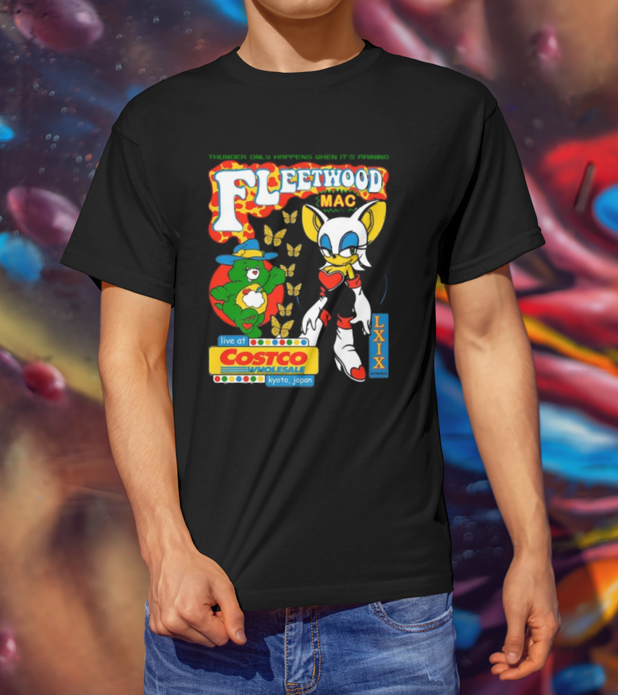 Fleetwood Mac Thunder Only Happens When It's Raining Live At Costco Kyoto Japan Lxixapparel T-Shirt