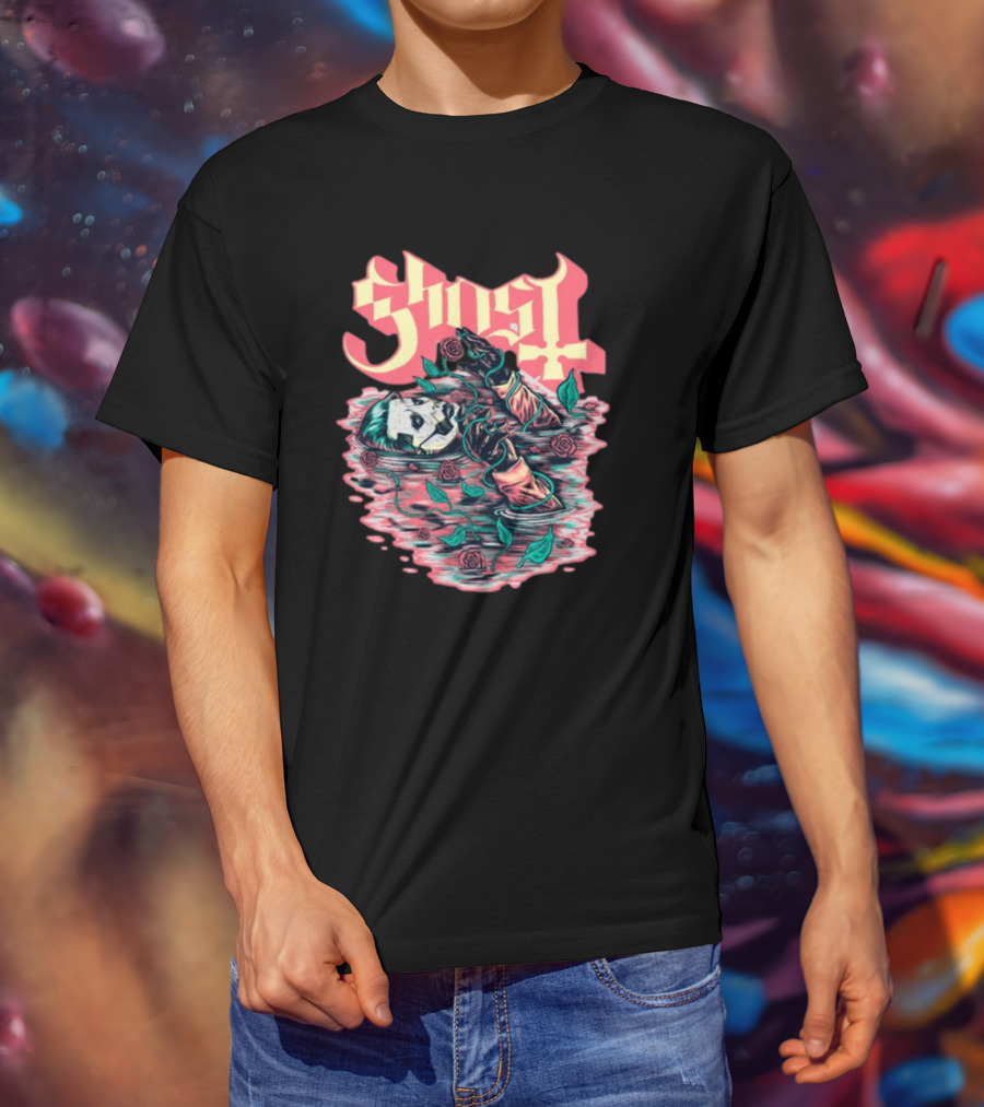 Ghost Roses Floating Phantom Valentine's T-Shirt