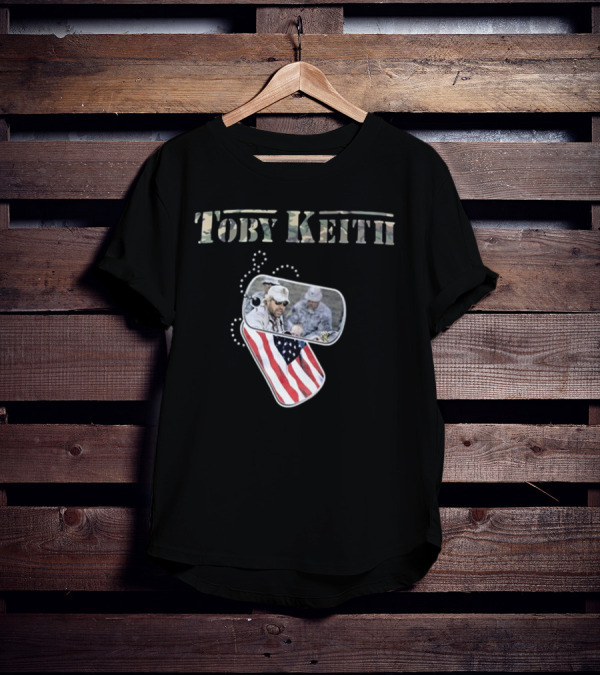 Toby Keith Camo Never Apologize Dog Tag American Flag T-Shirt