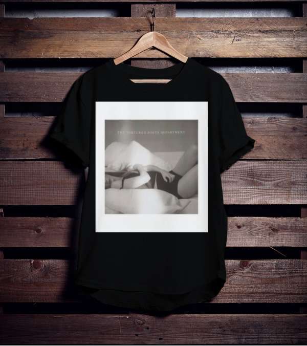 The Tortured Poets Department Lying Down Black And White Photograph T-Shirt