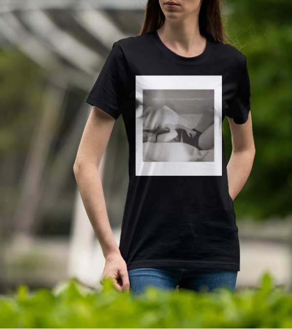 The Tortured Poets Department Lying Down Black And White Photograph T-Shirt