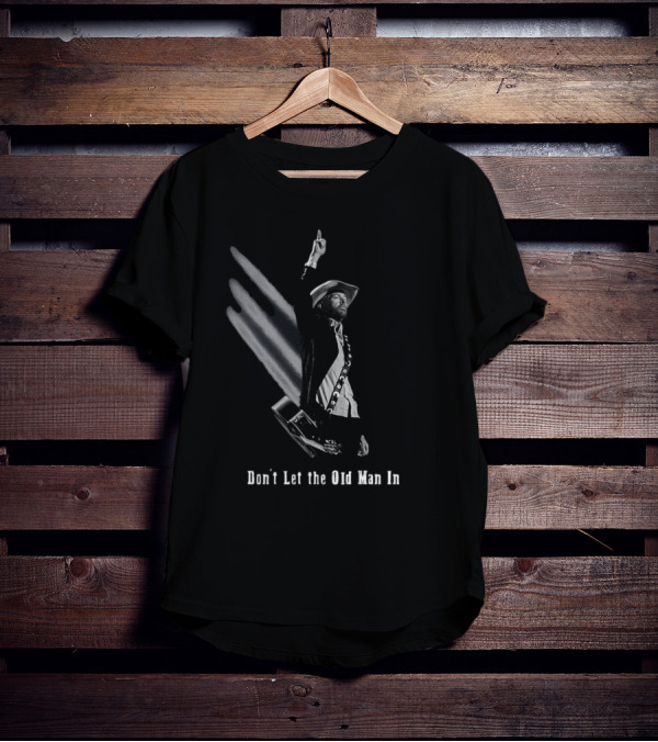 Toby Keith Don’t Let The Old Man In Cowboy Guitar Raised Arm T-Shirt