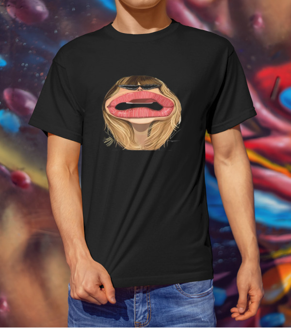 DrunkDrawn Science Fiction Young Iconic Mouth Sunglasses T-Shirt