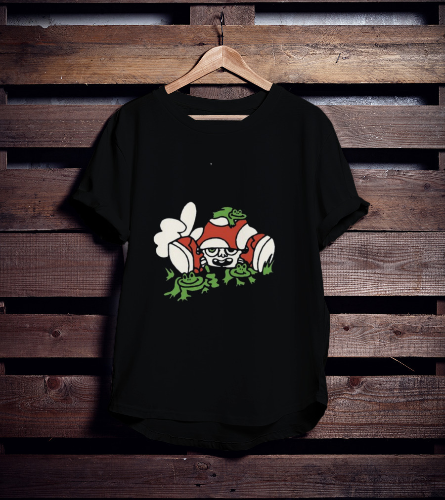 Man I Love Frogs Mushroom Character With Frogs T-Shirt