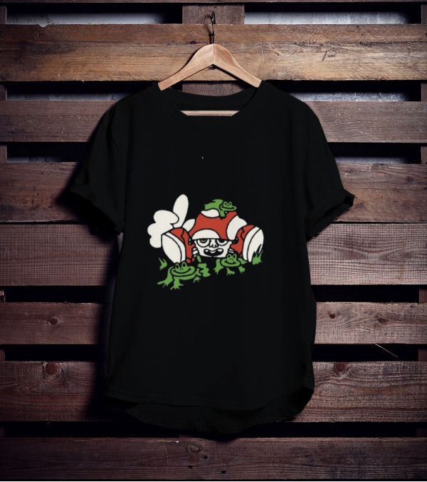 Man I Love Frogs Mushroom Character With Frogs T-Shirt