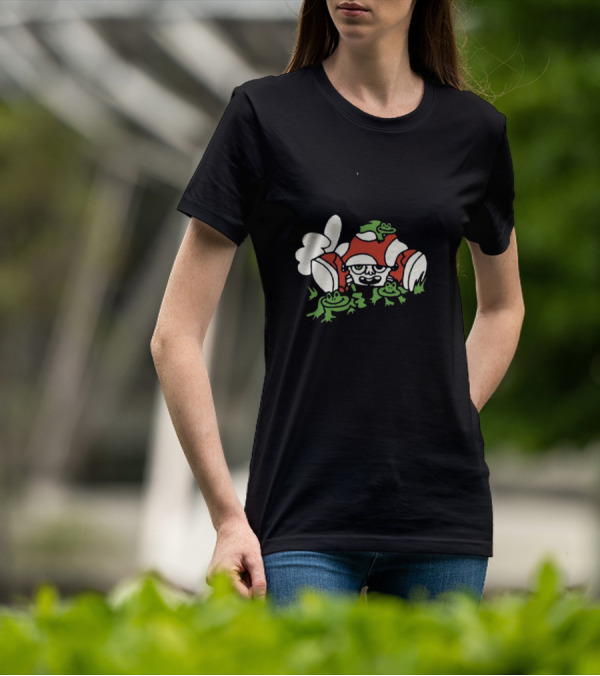 Man I Love Frogs Mushroom Character With Frogs T-Shirt
