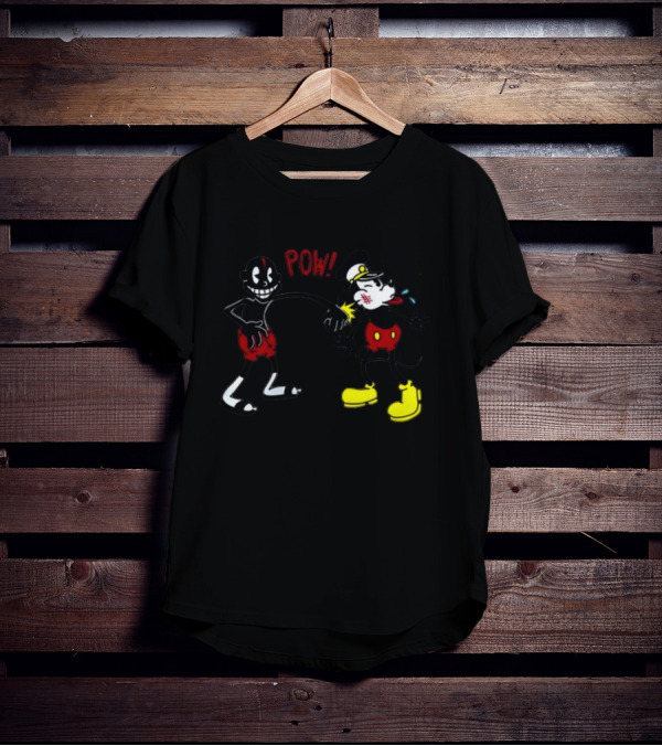 Smalldarkone Knockout POW Vintage Iconic Cartoon Punch T-Shirt
