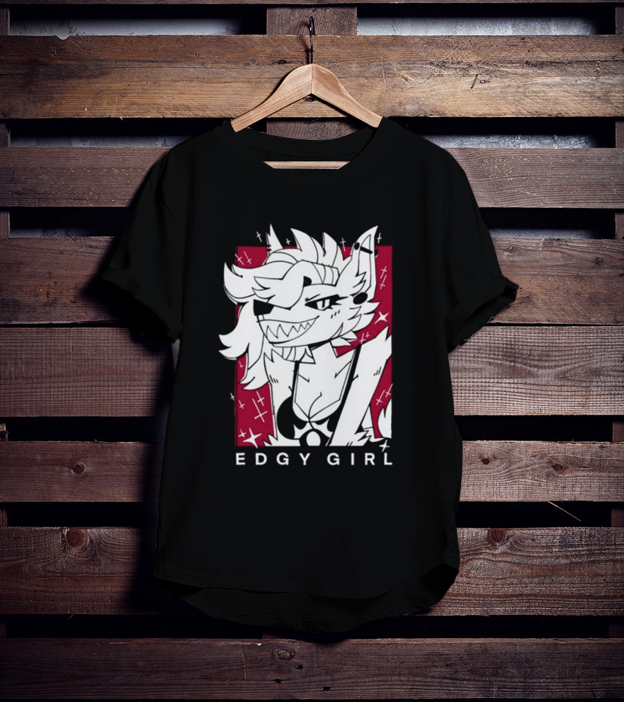 Edgy Girl Doubledog Bitey Puppy Girls T-Shirt