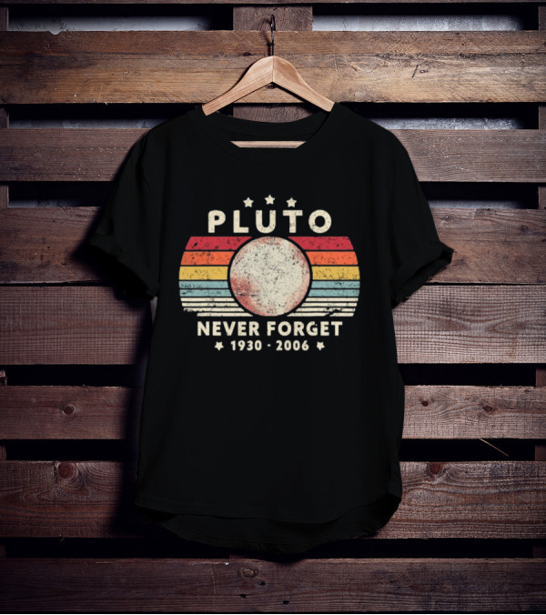 George Springer Pluto Never Forget 1930 2006 Retro Stripes T-Shirt