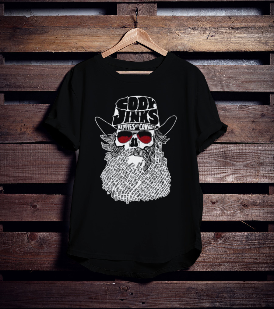 Cody Jinks Hippies And Cowboys Skull T-Shirt
