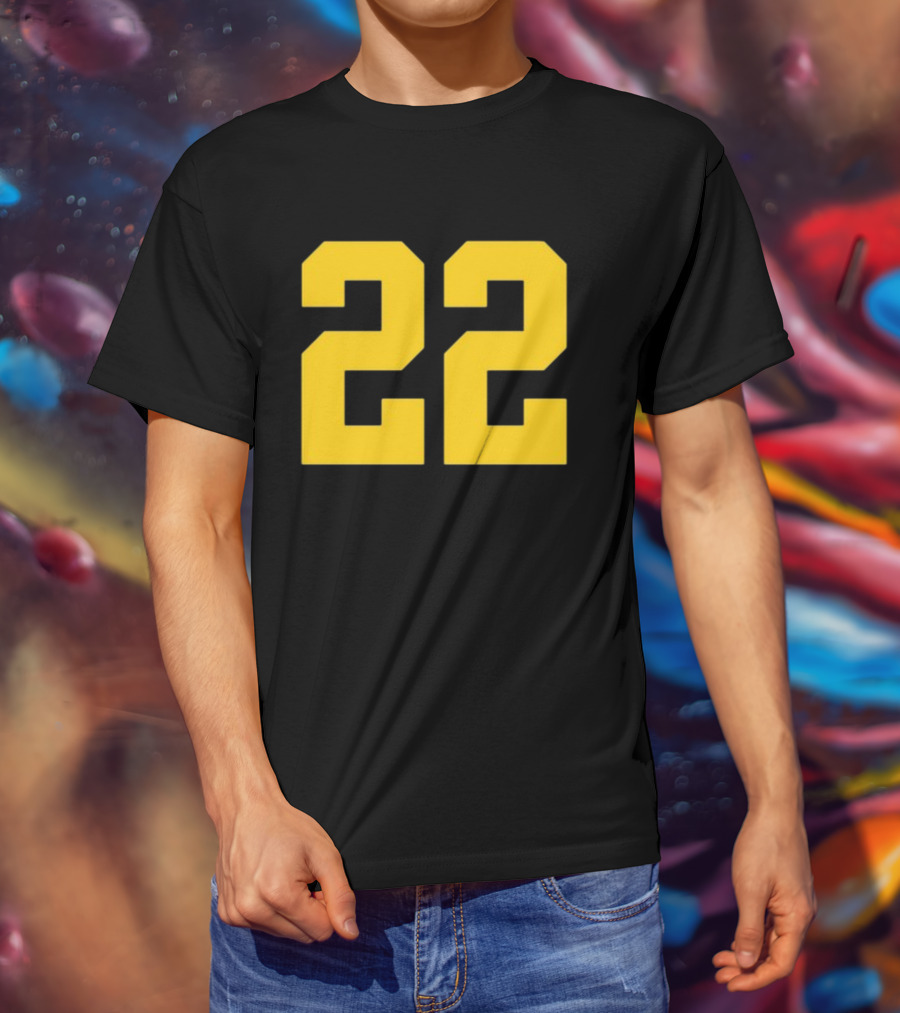 Iowa Her 22 Number Yellow T-Shirt