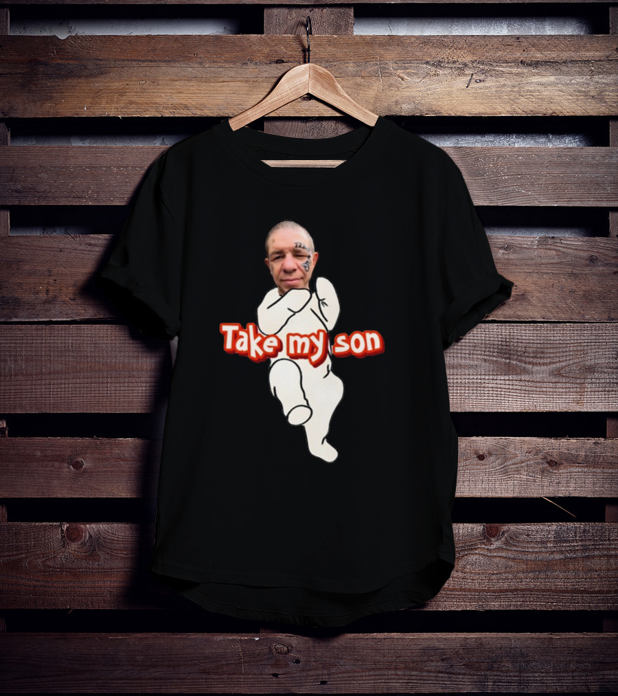 Tike Myson Take My Son Baby Drawing Tattoo Face T-Shirt