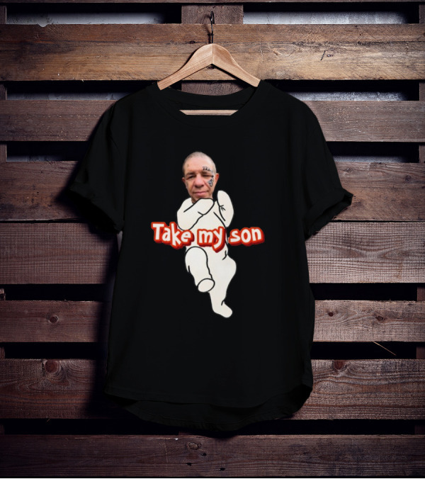Tike Myson Take My Son Baby Drawing Tattoo Face T-Shirt