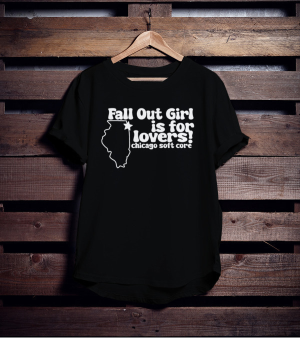 Fall Out Girl Is For Lovers Chicago Soft Core Illinois Outline Star T-Shirt