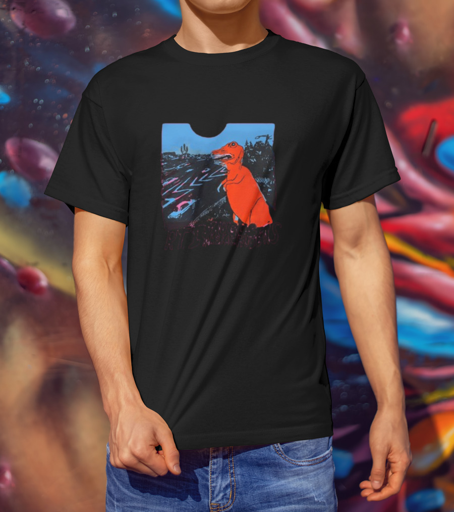 RT 1 Saugus Massachusetts Dinosaur Route Scene T-Shirt
