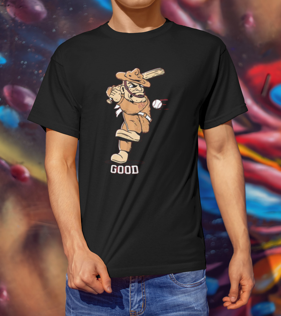 Tam Baseball Good Cowpoke Batter Action T-Shirt