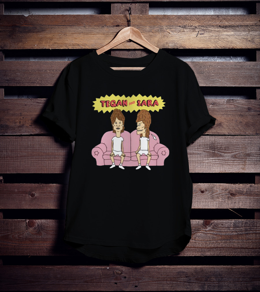 Tegan And Sara B Cartoon Style Couch Duo T-Shirt
