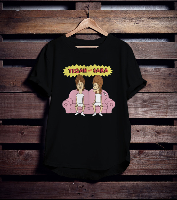 Tegan And Sara B Cartoon Style Couch Duo T-Shirt