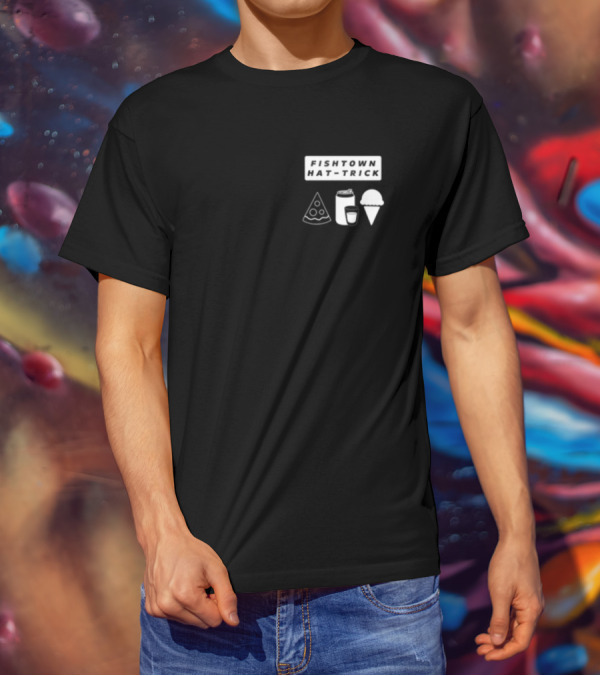 Fishtown Hat Trick Pizza Coffee Ice Cream T-Shirt
