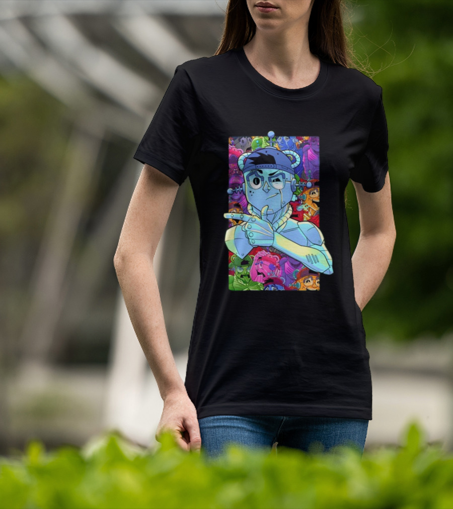Kt8 Ray Volpe Volpeverse Colorful Futuristic Robot Characters T-Shirt